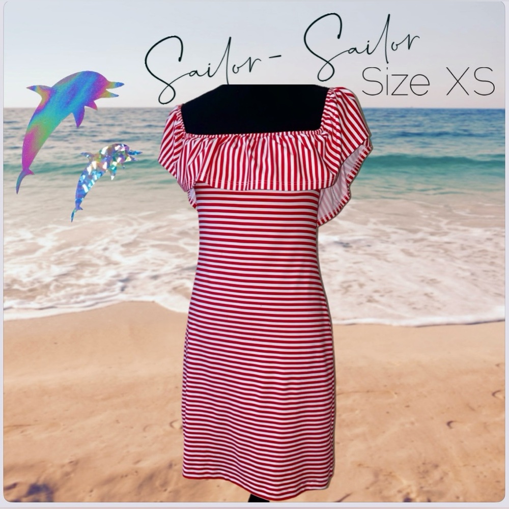 Sailor - Sailor XS dress 
90% Nylon 10% Spandex 
Cold water wash 
American made